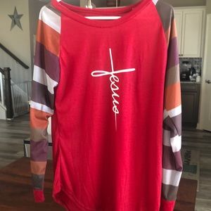 Red Jesus shirt